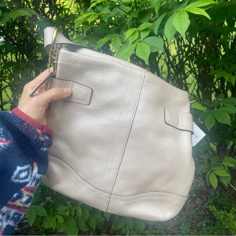 Coach Leather Buckle Duffle in Pearl - Picture 2 of 6